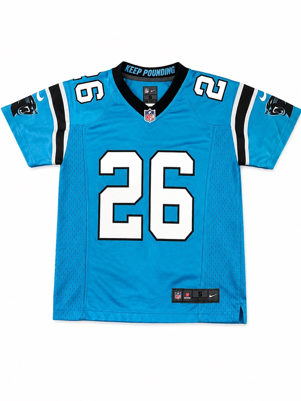 Carolina Panthers #26 Jackson Nike On Field Youth Jersey Blue Teal Size Small
